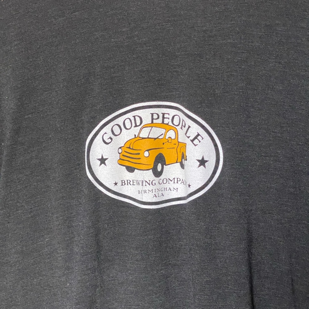 GOOD PEOPLE BREWING CO Birmingham AL Charcoal Gray Short Sleeve T XXL - Picture 2 of 9